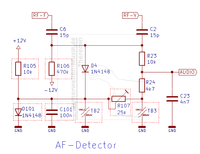 EW Standard Theremin Modification Schematic: AF-Detector Circuit